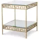 Grand Tour Furniture Gold Square Glass Top Barnet Lamp Table