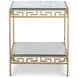 Grand Tour Furniture Gold Square Glass Top Barnet Lamp Table