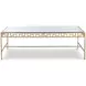 Grand Tour Furniture Gold Rectangular Glass Top Barnet Occasional Table Set