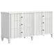 Haven Warm White Upholstered Canopy Poster Bedroom Set