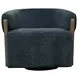 Finley Island Teal Swivel Accent Chair