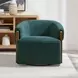 Finley Island Teal Swivel Accent Chair