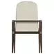 Verge Handcrafted Walnut and Beige Upholstered Arm Chair