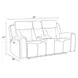 Maveric Bette Lapis 79" Zero Gravity Triple Power Reclining Loveseat with Console and USB Charging