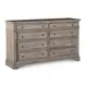 Highland Brown 8 Drawer Dresser and Mirror