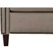 Shasta Linen Gray Push Thru The Arms Recliner with Nailhead Trim