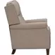 Shasta Linen Gray Push Thru The Arms Recliner with Nailhead Trim