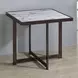 Kayley White Sintered Stone Square End Table