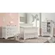 Olivia Brushed White Flat Top Convertible Standard Crib