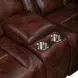 Chester Brown 74" Reclining Console Loveseat with USB Charging