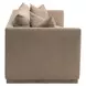 Stitch and Hand Upholstery Camel Performance Fabric 96" Plinth Base Siena Sofa