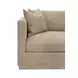 Stitch and Hand Upholstery Camel Performance Fabric 96" Plinth Base Siena Sofa