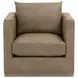 Siena Brown Plinth Base Swivel Club Chair