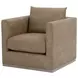 Siena Brown Plinth Base Swivel Club Chair