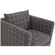 Siena Gray Plinth Base Swivel Club Chair