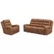 Auburn Wrangler Clay Leather Glider Recliner