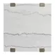 Perth White Rectangular Marble Ocassional Table with Casters