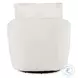 Bonnie White Faux Fur Swivel Chair with Power Footrest