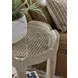Sunset Cove Sanibel Brown Round Glass Top Drum Table