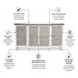 Island Haven Dapple Grey 4 Door Credenza