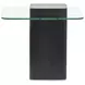 Donora Obsidian Square Glass Top End Table