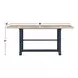 Darcy Beige and Midnight Blue 82" Extendable Rectangular Counter Height Table