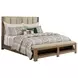 Meadowood Brown and Beige Upholstered California King Panel Bed