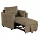 Denholme Brown Sleeper Chair with Pull Out and USB Charging