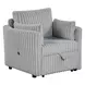 Denholme Gray Sleeper Chair with Pull Out and USB Charging