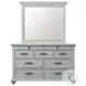 Brooks Grey 9 Drawer Dresser And Mirror