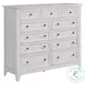 San Mateo Rustic White 11 Drawer Gentlemans Chest