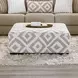 Loughlin Light Brown and Ivory Square Ottoman