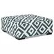 Loughton Gun Metal and Ivory Square Ottoman