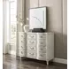 Harmony Eggshell and Black 12 Drawer Emelie Dresser with Rectangular Schafer Mirror
