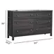 Meadowrise Raisin Black 6 Drawer Dresser