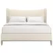 Edwin Cream King Upholstered Wing Shelter Bed