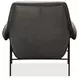 Ambroise Gray Leather Upholstered Club Chair