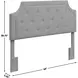 Alta Gray Upholstered Queen Headboard