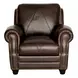 Brookstone Chocolate Leather Living Room Set with Nailhead Trim