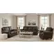 Brookstone Chocolate 61" Leather Loveseat with Nailhead Trim