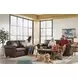 Brookstone Chocolate 86" Leather Sofa with Nailhead Trim