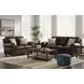Brookstone Chocolate 86" Leather Sofa with Nailhead Trim