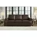 Brookstone Chocolate Leather Living Room Set with Nailhead Trim