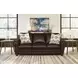 Brookstone Chocolate 86" Leather Sofa with Nailhead Trim
