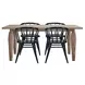 Spader Brown and Black 5 Piece Dining Set