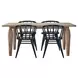 Spader Brown and Black 5 Piece Dining Set