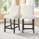 High Line White Upholstered Counter Height Chair Set of 2