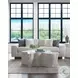 Signature Designs Dry Gesso White Asymmetrical Capitola Cocktail Table