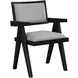 Magnolia Black Short Back Arm Chair Set of 2