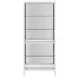 Eave Uplifting White Etagere with 4 Shelves